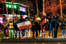 شادی مردم پس از قرائت بیانیه توافق هسته‌ای - تهران